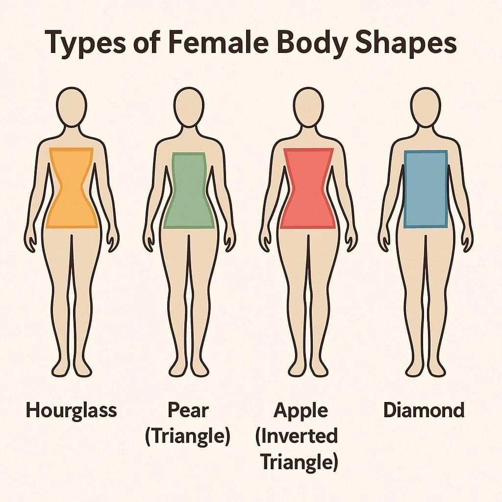 Different types of female body shape