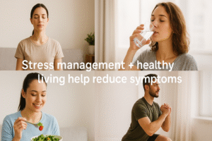 Stress management + healthy living help reduce symptoms